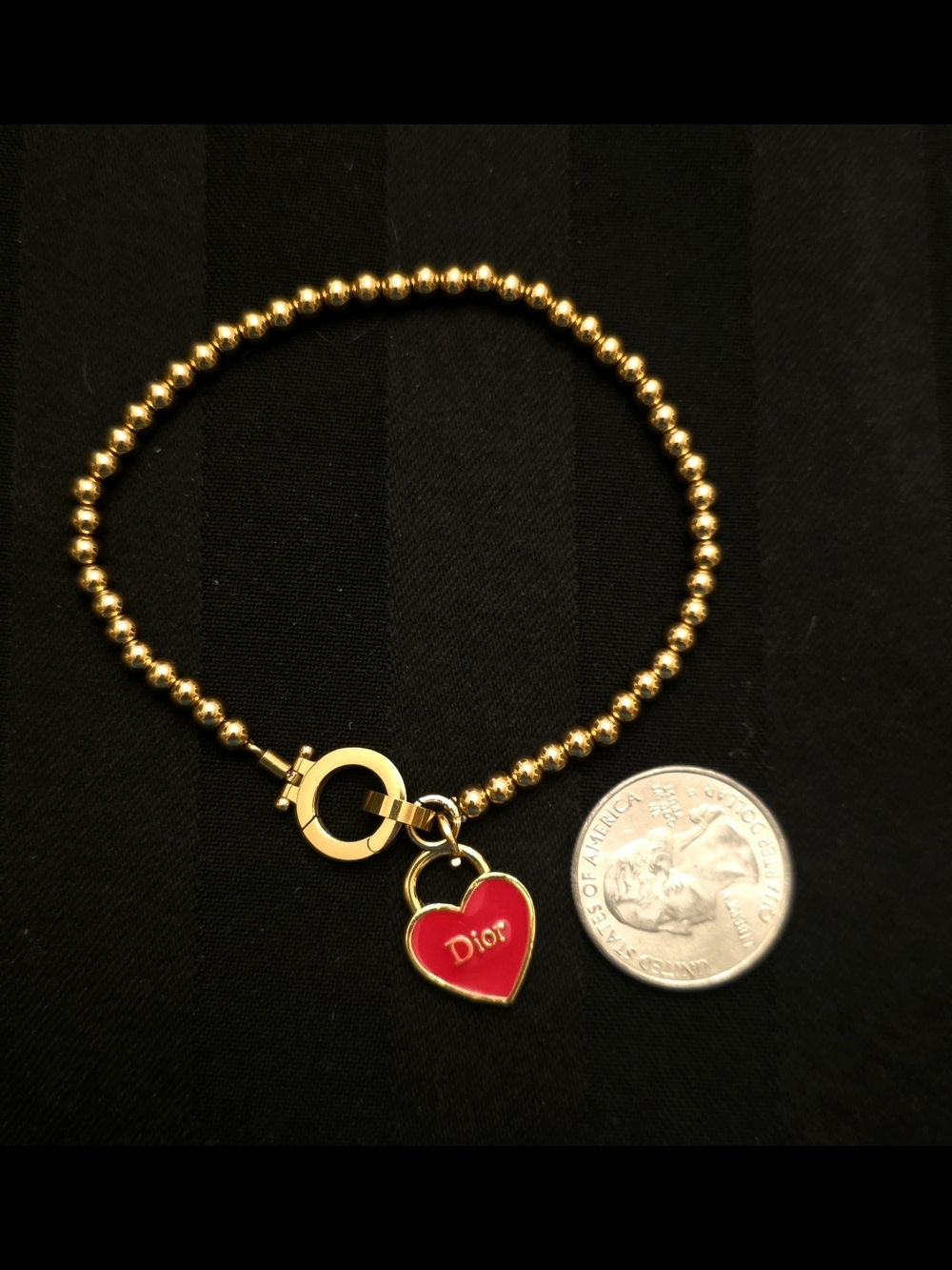 ✨ One-of-a-Kind Upcycled Authentic Dior Charm Bracelet ✨ - Picture 5 of 6